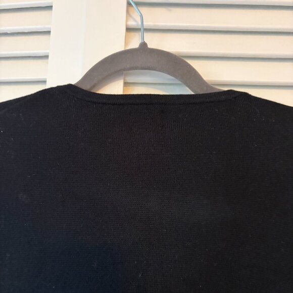 J. Crew Factory women's Vanessa sweater jacket coat black medium cotton open - Picture 6 of 8